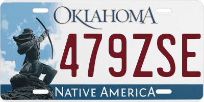 OK license plate 479ZSE