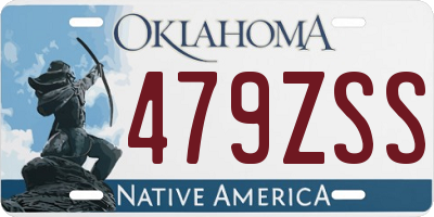 OK license plate 479ZSS