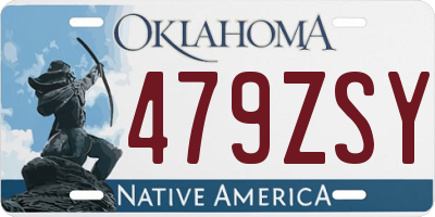 OK license plate 479ZSY