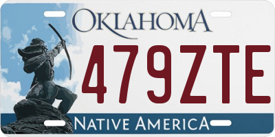 OK license plate 479ZTE