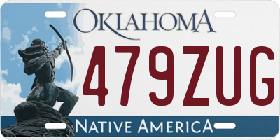 OK license plate 479ZUG