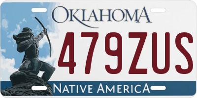 OK license plate 479ZUS