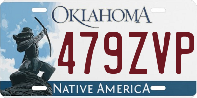 OK license plate 479ZVP