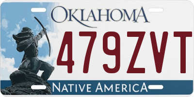 OK license plate 479ZVT