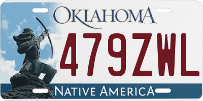 OK license plate 479ZWL