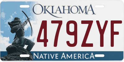 OK license plate 479ZYF