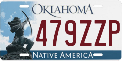 OK license plate 479ZZP