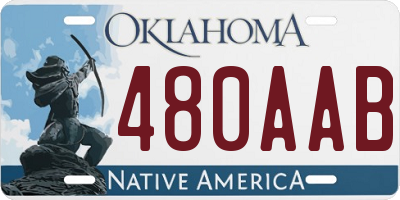 OK license plate 480AAB