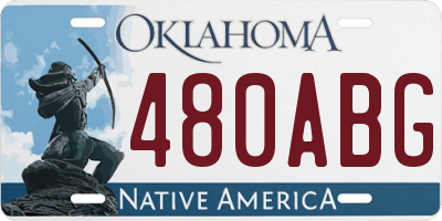 OK license plate 480ABG