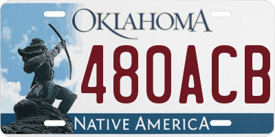 OK license plate 480ACB