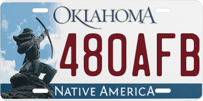 OK license plate 480AFB