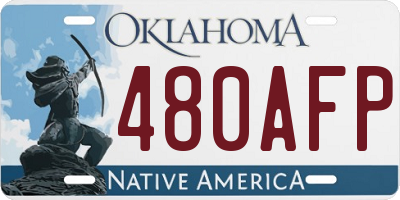 OK license plate 480AFP