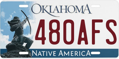 OK license plate 480AFS