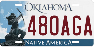 OK license plate 480AGA