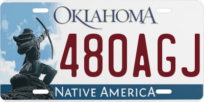 OK license plate 480AGJ