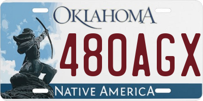 OK license plate 480AGX