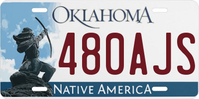 OK license plate 480AJS