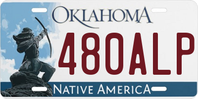 OK license plate 480ALP