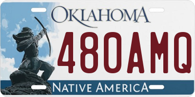 OK license plate 480AMQ