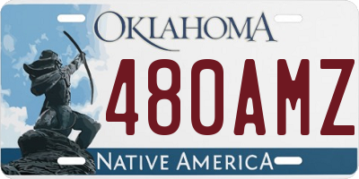 OK license plate 480AMZ