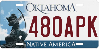 OK license plate 480APK