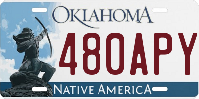OK license plate 480APY
