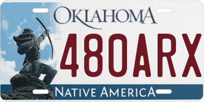 OK license plate 480ARX