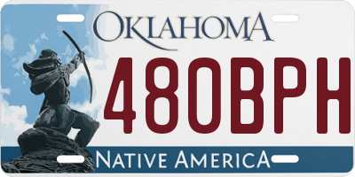 OK license plate 480BPH