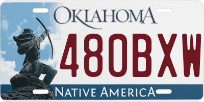 OK license plate 480BXW