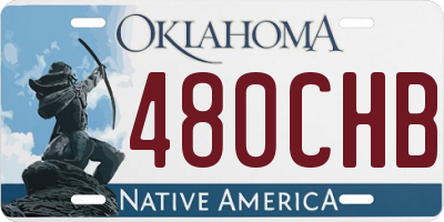 OK license plate 480CHB