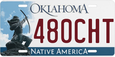 OK license plate 480CHT