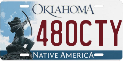 OK license plate 480CTY