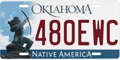 OK license plate 480EWC