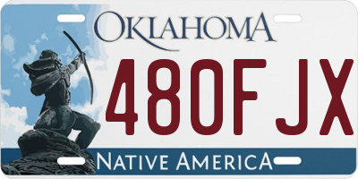 OK license plate 480FJX