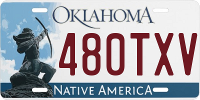 OK license plate 480TXV