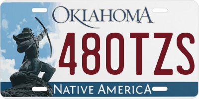 OK license plate 480TZS