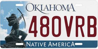 OK license plate 480VRB