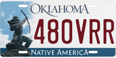 OK license plate 480VRR