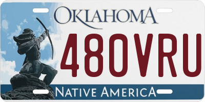 OK license plate 480VRU