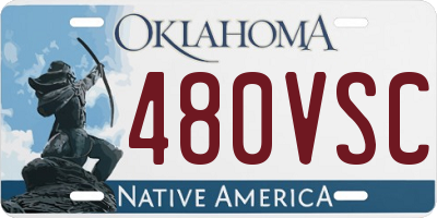 OK license plate 480VSC