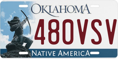 OK license plate 480VSV