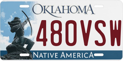 OK license plate 480VSW