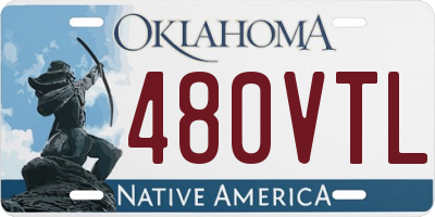 OK license plate 480VTL