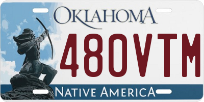 OK license plate 480VTM