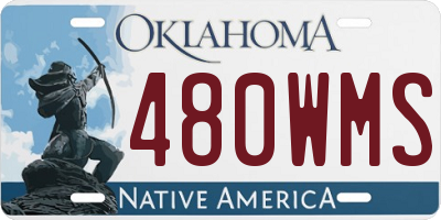 OK license plate 480WMS