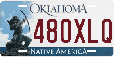 OK license plate 480XLQ