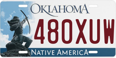 OK license plate 480XUW