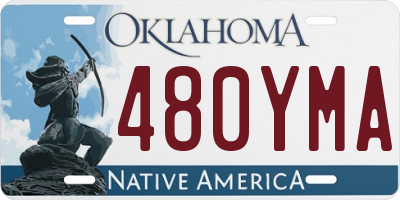 OK license plate 480YMA