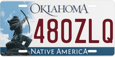 OK license plate 480ZLQ