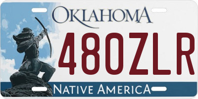 OK license plate 480ZLR